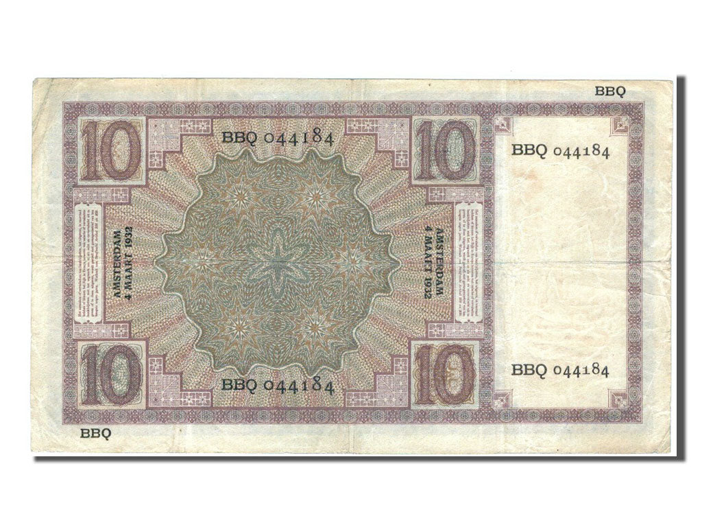 Paesi Bassi, 10 Gulden, 1932, MB+