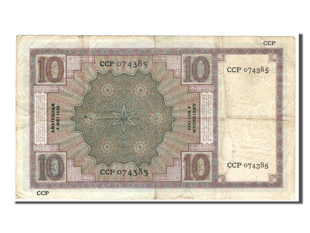 Netherlands, 10 Gulden, 1932, EF(40-45), CCP
