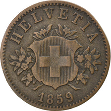 Coin, Switzerland, 20 Rappen, 1859, Bern, VF(20-25), Billon, KM:7