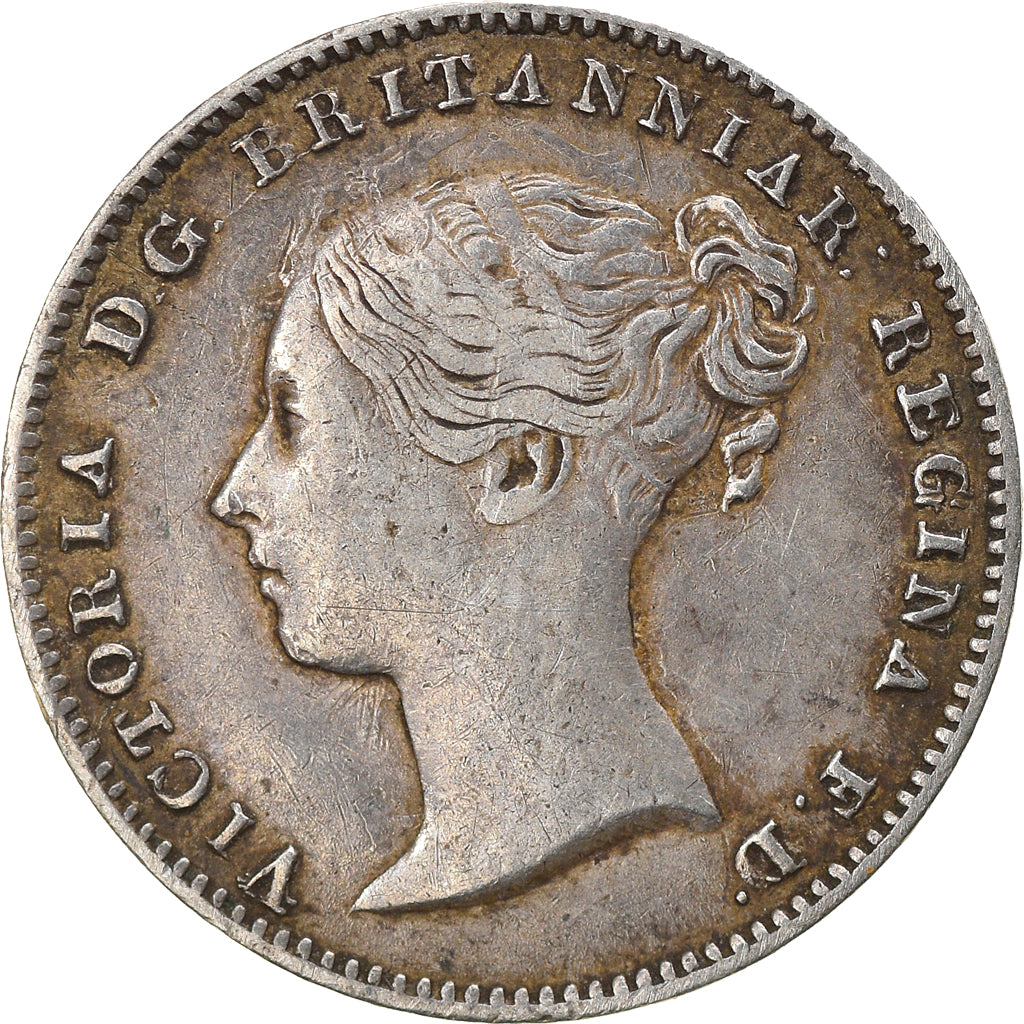 Coin, Great Britain, Victoria, 3 Pence, 1865, VF(30-35), Silver, KM:730
