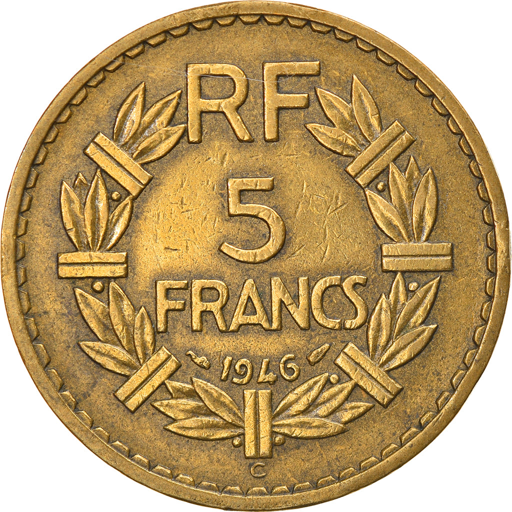 Monnaie, France, Lavrillier, 5 Francs, 1946, Castelsarrasin, TTB