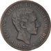 Moeda, Espanha, Alfonso XII, 10 Centimos, 1877, EF(40-45), Bronze, KM:675