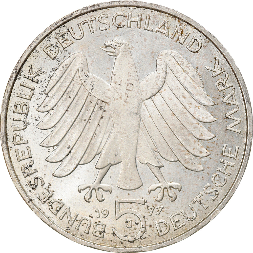 Monnaie, République fédérale allemande, 5 Mark, 1977, Hamburg, Germany, BE