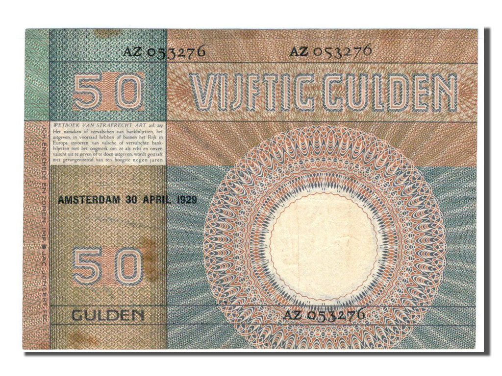 Netherlands, 50 Gulden, 1929, EF(40-45), AZ