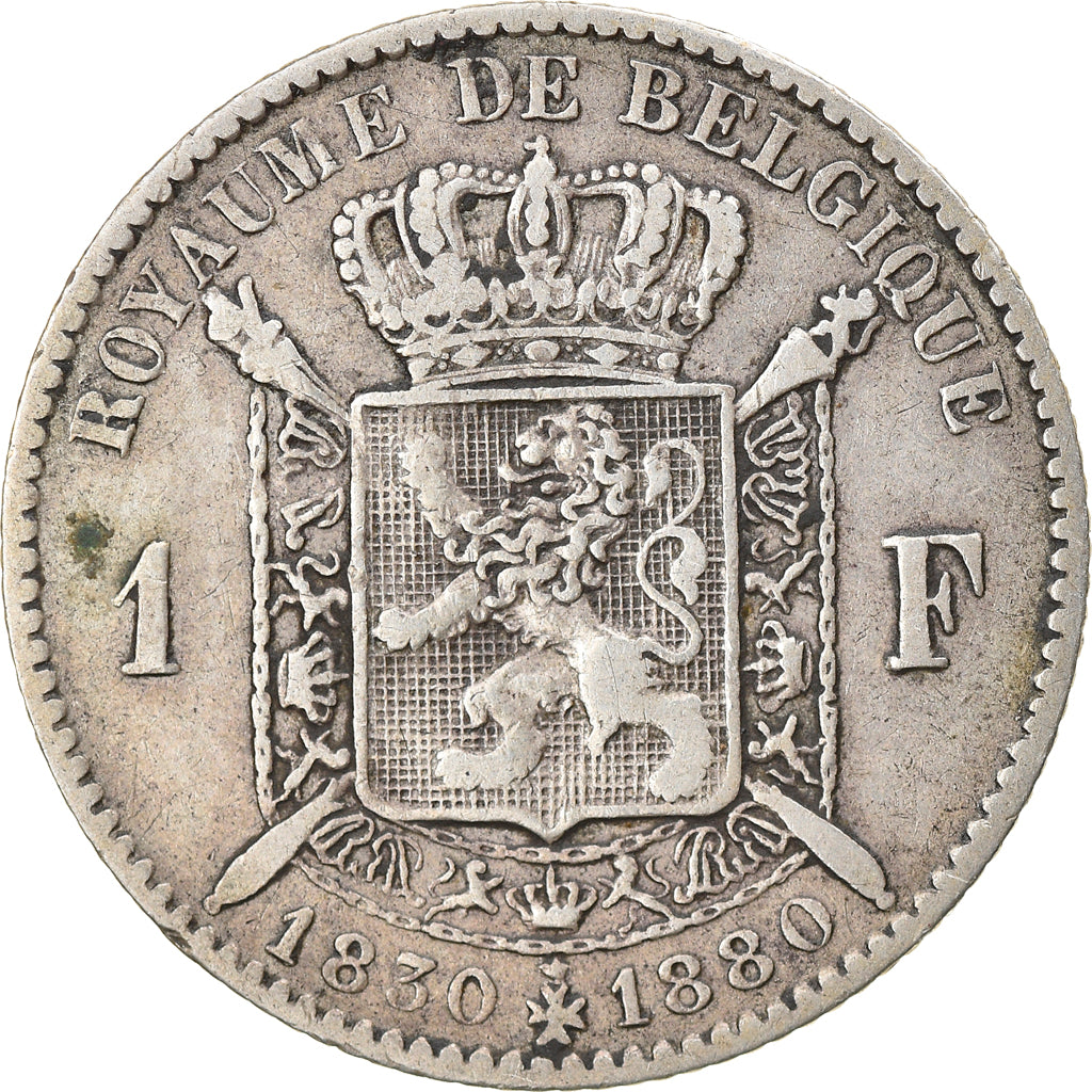 Coin, Belgium, Leopold II, Franc, 1880, EF(40-45), Silver, KM:38