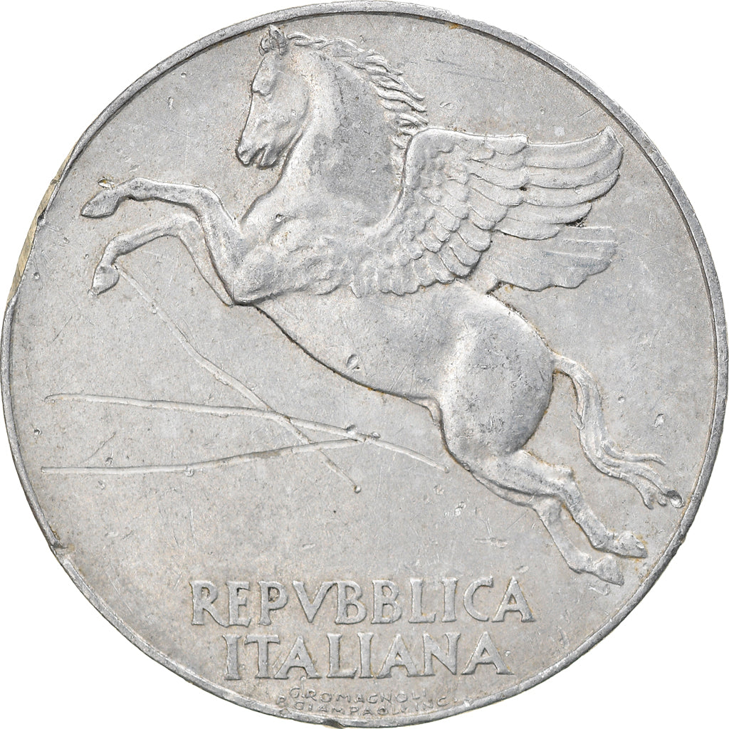 Coin, Italy, 10 Lire, 1950, Rome, VF(20-25), Aluminum, KM:90