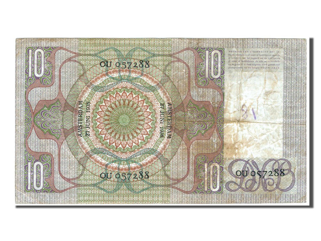 Banknote, Netherlands, 10 Gulden, 1938, VF(30-35)