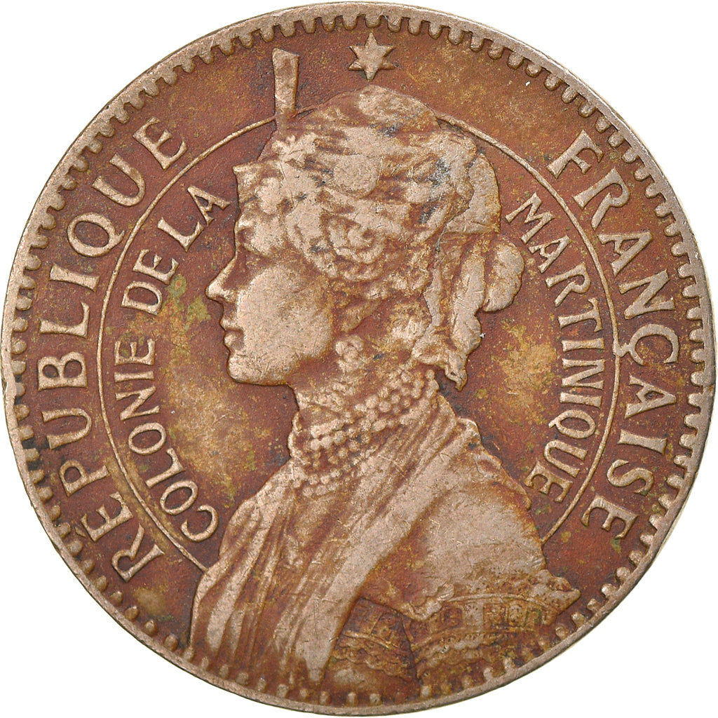 Monnaie, Martinique, Franc, 1897, Paris, TTB+, Copper-nickel, KM:41
