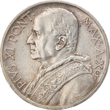 Coin, VATICAN CITY, Pius XI, 5 Lire, 1931, Roma, AU(50-53), Silver, KM:7
