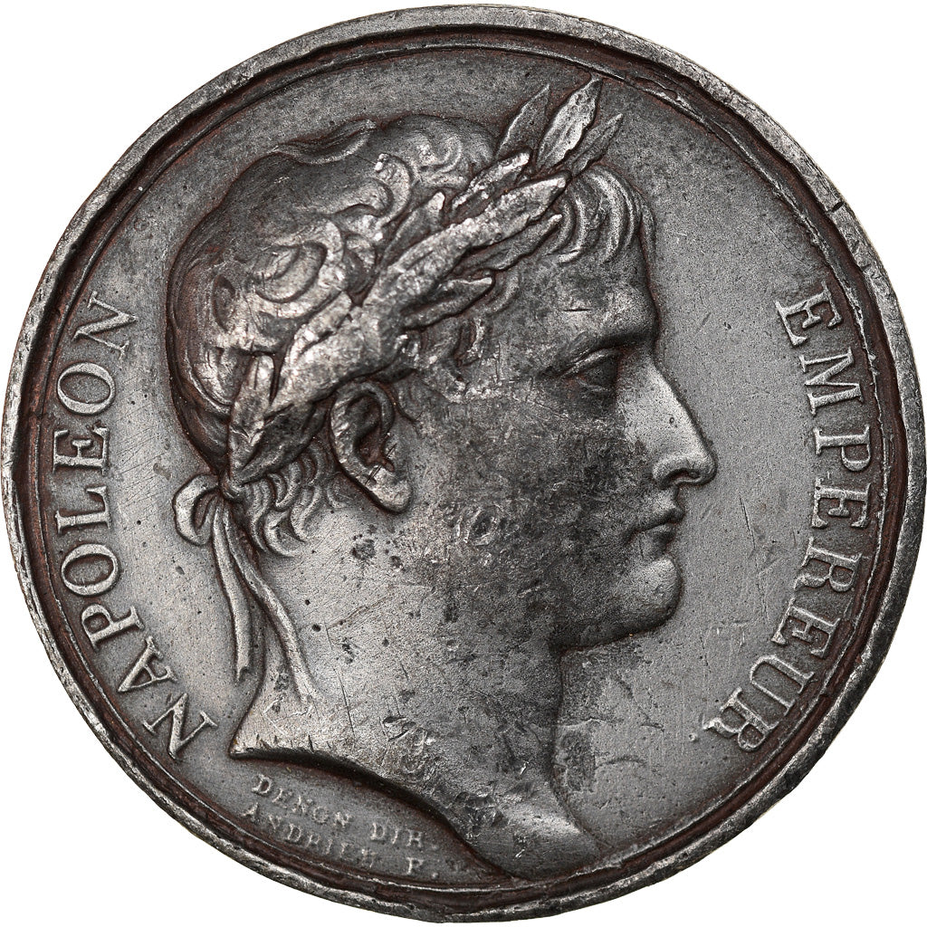 France, Medal, Napoléon Ier, Bataille d'Essling (1809), History, 1809, Denon /