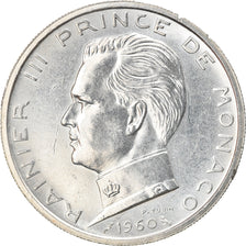 Coin, Monaco, Rainier III, 5 Francs, 1960, EF(40-45), Silver, KM:141