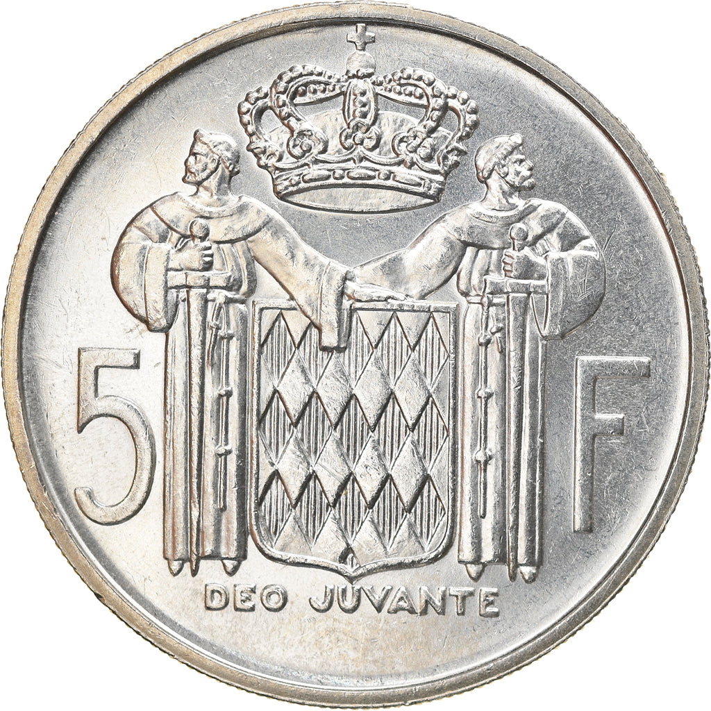 Coin, Monaco, Rainier III, 5 Francs, 1960, EF(40-45), Silver, KM:141