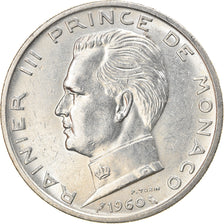 Moneta, Monaco, Rainier III, 5 Francs, 1960, EF(40-45), Srebro, KM:141