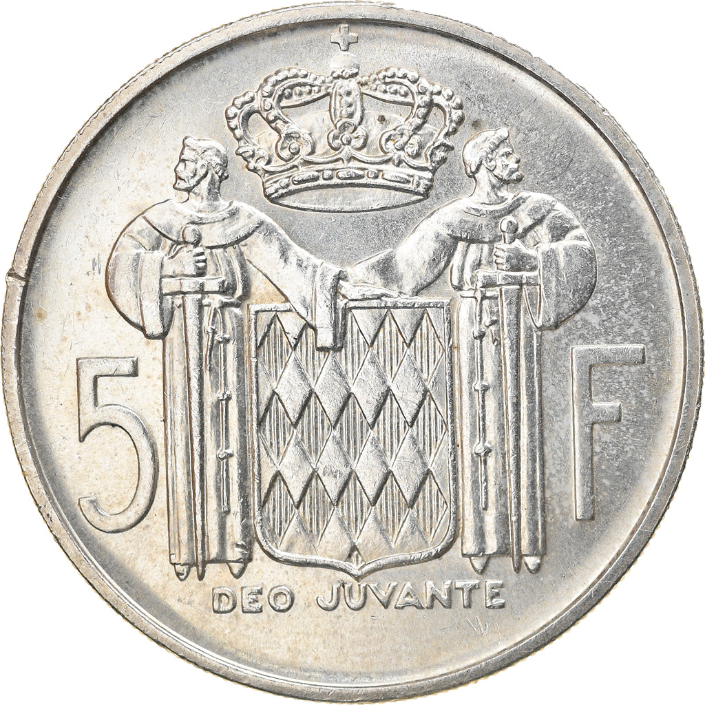 Coin, Monaco, Rainier III, 5 Francs, 1960, AU(50-53), Silver, KM:141