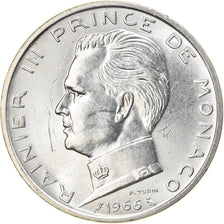 Coin, Monaco, Rainier III, 5 Francs, 1966, AU(50-53), Silver, KM:141, Gadoury:MC