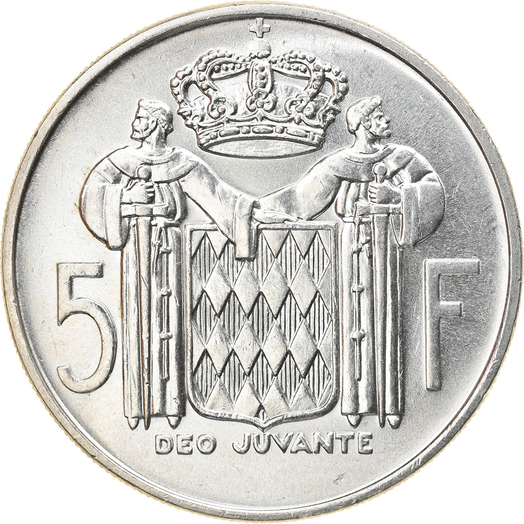 Coin, Monaco, Rainier III, 5 Francs, 1966, AU(50-53), Silver, KM:141, Gadoury:MC