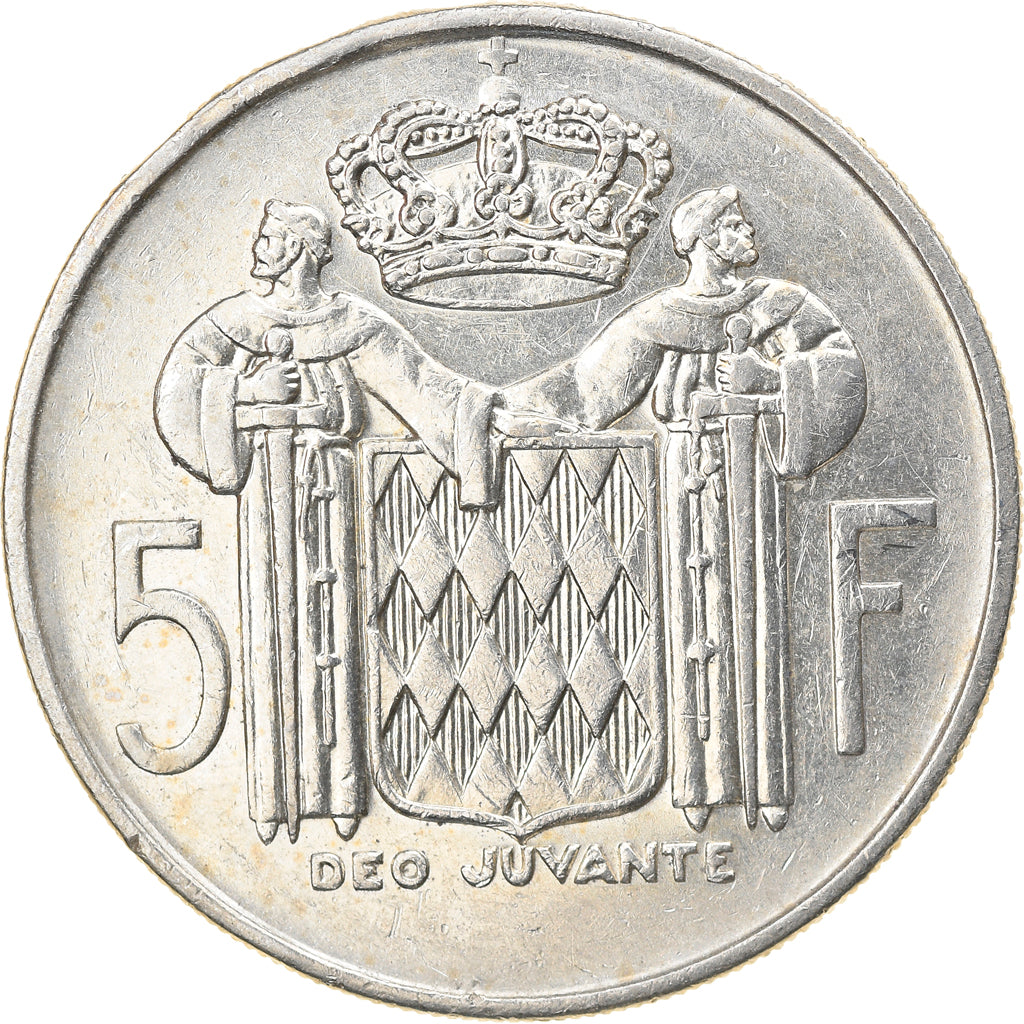 Coin, Monaco, Rainier III, 5 Francs, 1966, EF(40-45), Silver, KM:141, Gadoury:MC