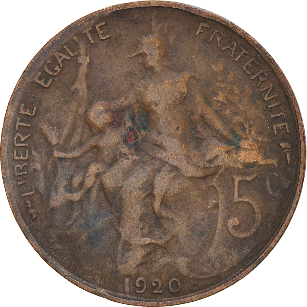 Coin, France, Dupuis, 5 Centimes, 1920, Paris, VF(30-35), Bronze, KM:842