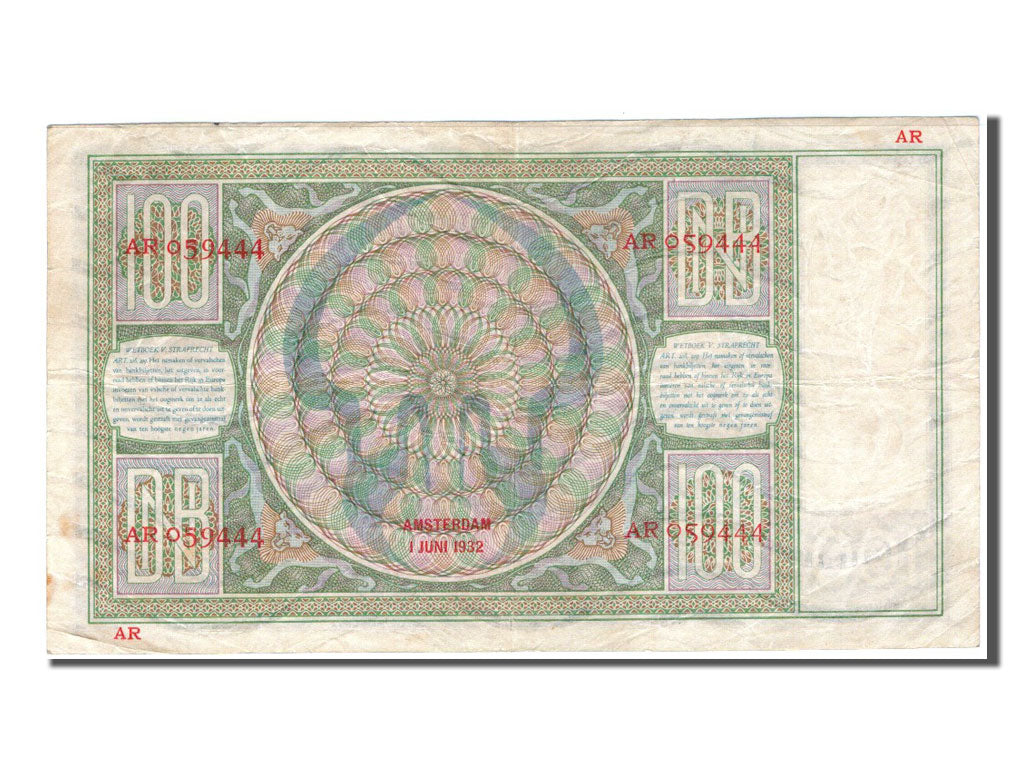 Netherlands, 100 Gulden, 1932, KM #51a, EF(40-45), AR