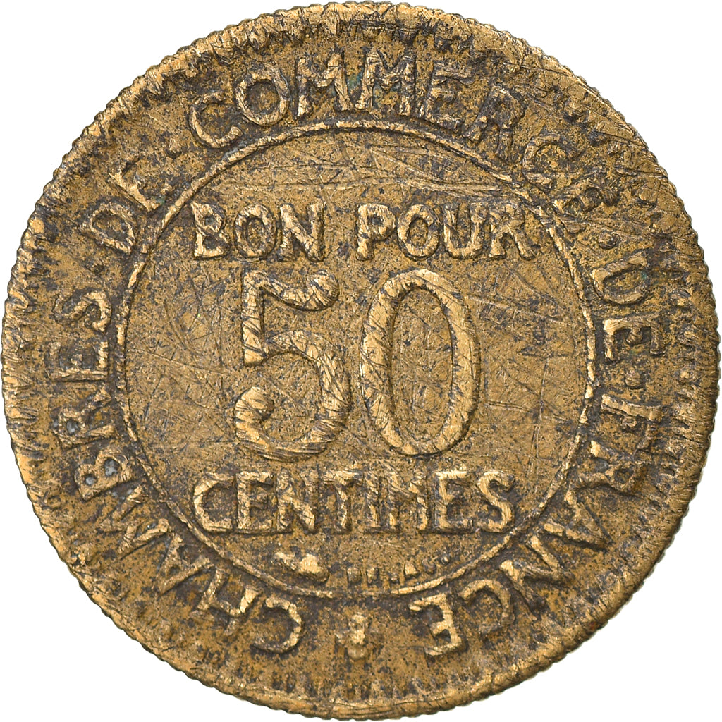 Moneta, Francja, Chambre de commerce, 50 Centimes, 1922, Paris, F(12-15)