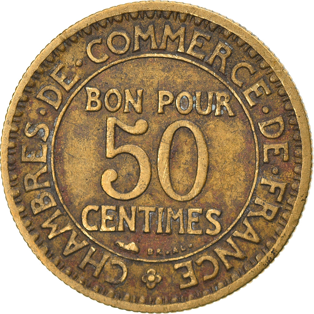Coin, France, Chambre de commerce, 50 Centimes, 1923, VF(30-35)
