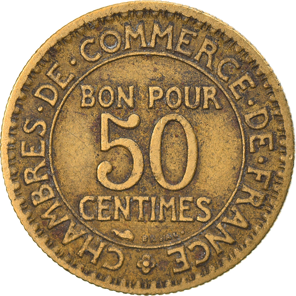 Moneta, Francia, Chambre de commerce, 50 Centimes, 1924, Paris, MB