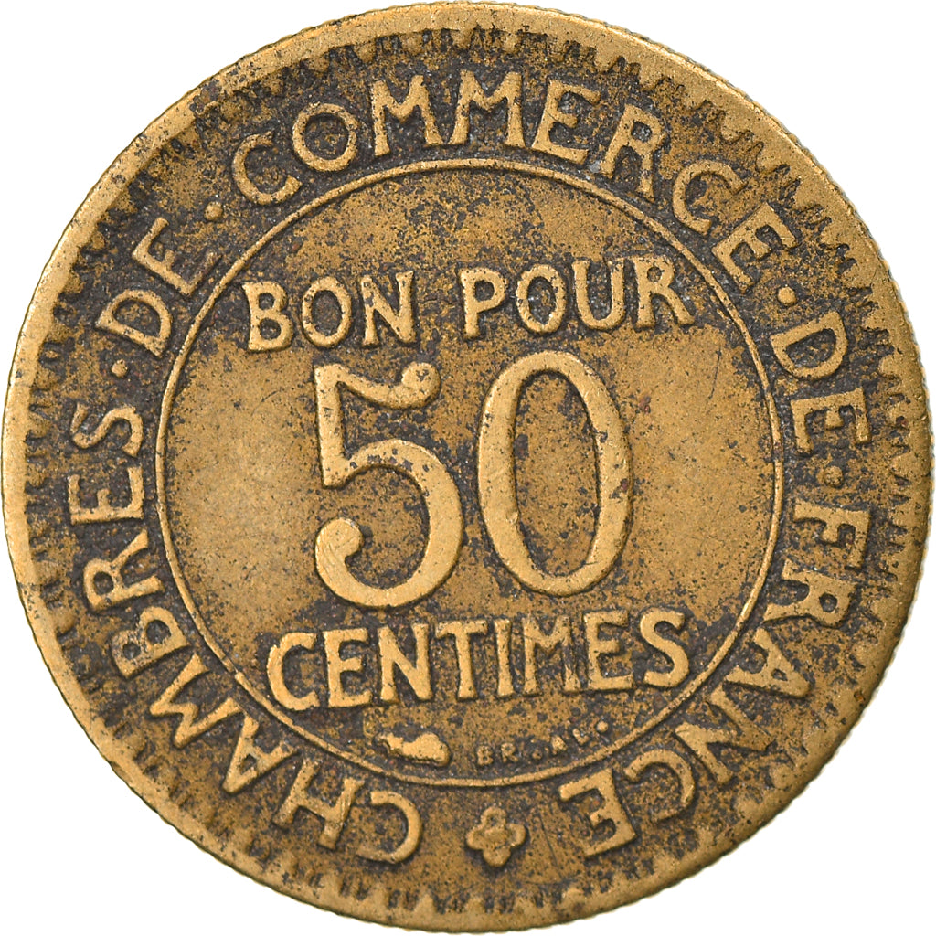 Moneta, Francia, Chambre de commerce, 50 Centimes, 1925, MB, Alluminio-bronzo