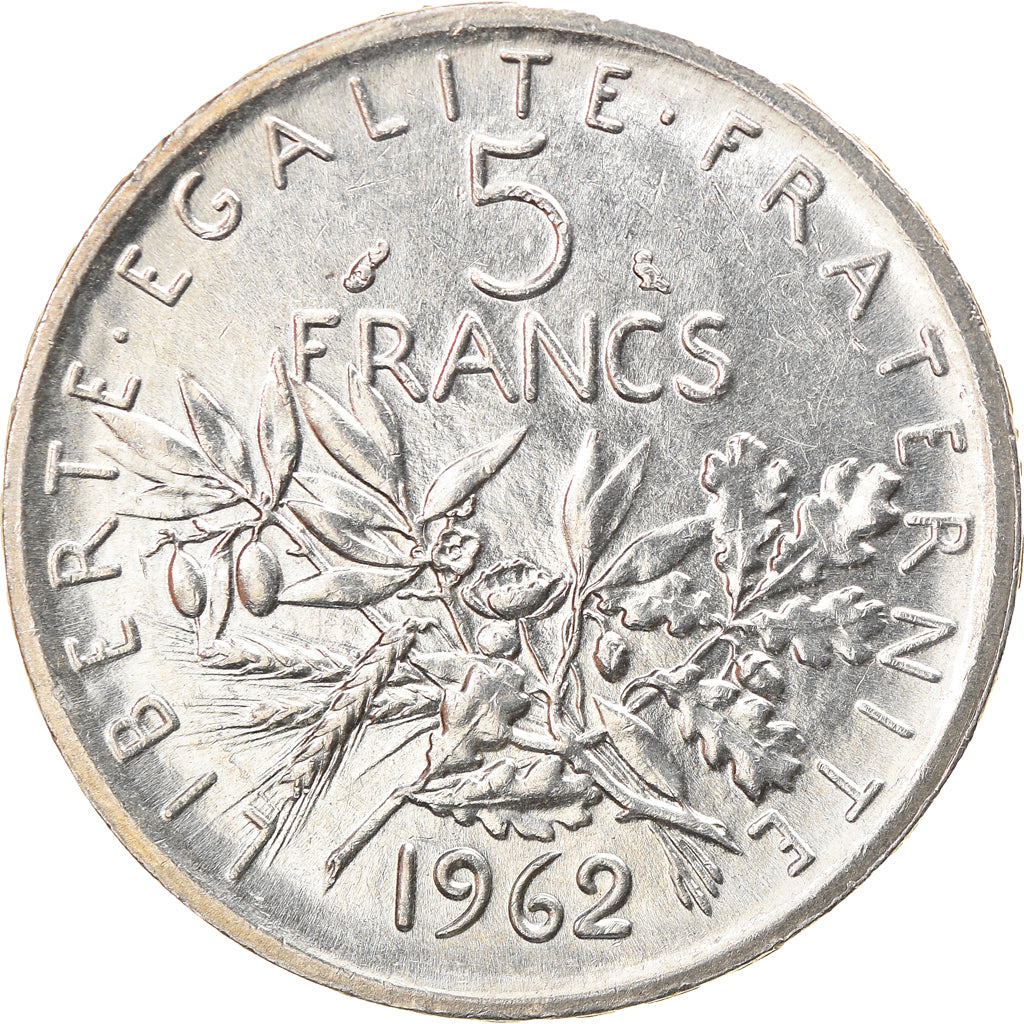 Coin, France, Semeuse, 5 Francs, 1962, Paris, AU(55-58), Silver, KM:926