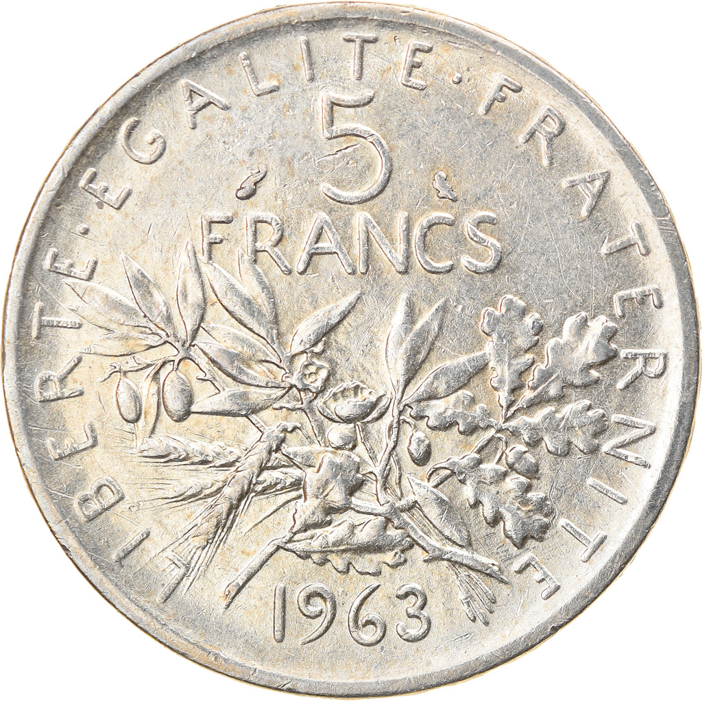Monnaie, France, Semeuse, 5 Francs, 1963, Paris, TTB, Argent, Gadoury:770