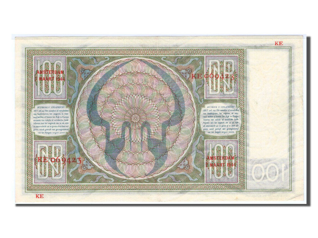 Billet, Pays-Bas, 100 Gulden, 1944, SUP+