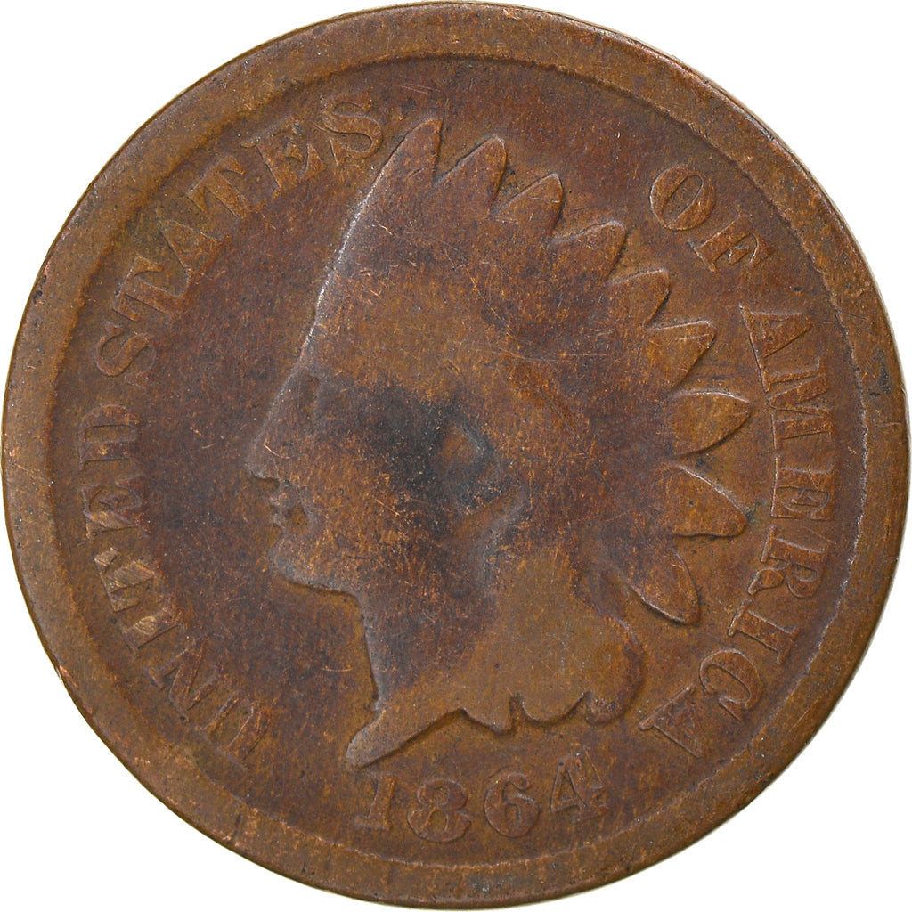 Coin, United States, Indian Head Cent, Cent, 1864, U.S. Mint, Philadelphia