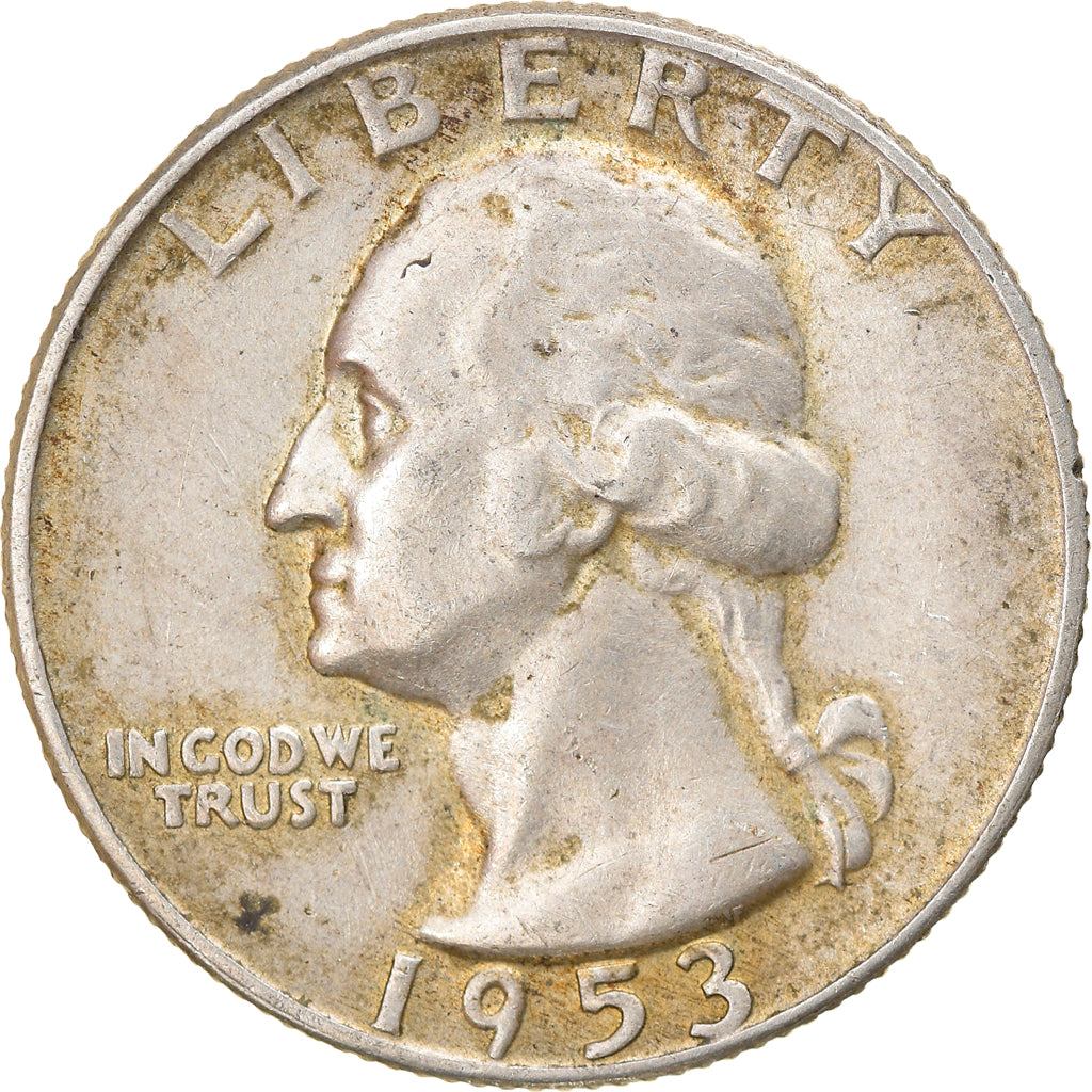 Coin, United States, Washington Quarter, Quarter, 1953, U.S. Mint, Denver
