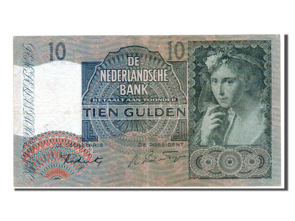Paesi Bassi, 10 Gulden, 1942, BB
