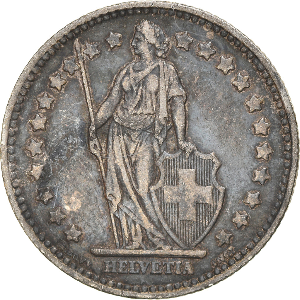 Coin, Switzerland, Franc, 1937, Bern, VF(30-35), Silver, KM:24