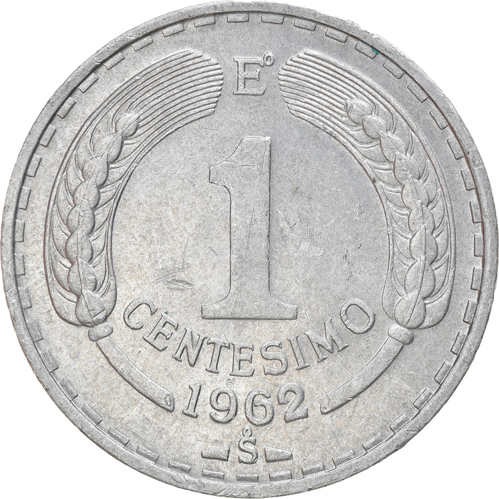 Coin, Chile, Centesimo, 1962, Santiago, EF(40-45), Aluminum, KM:189