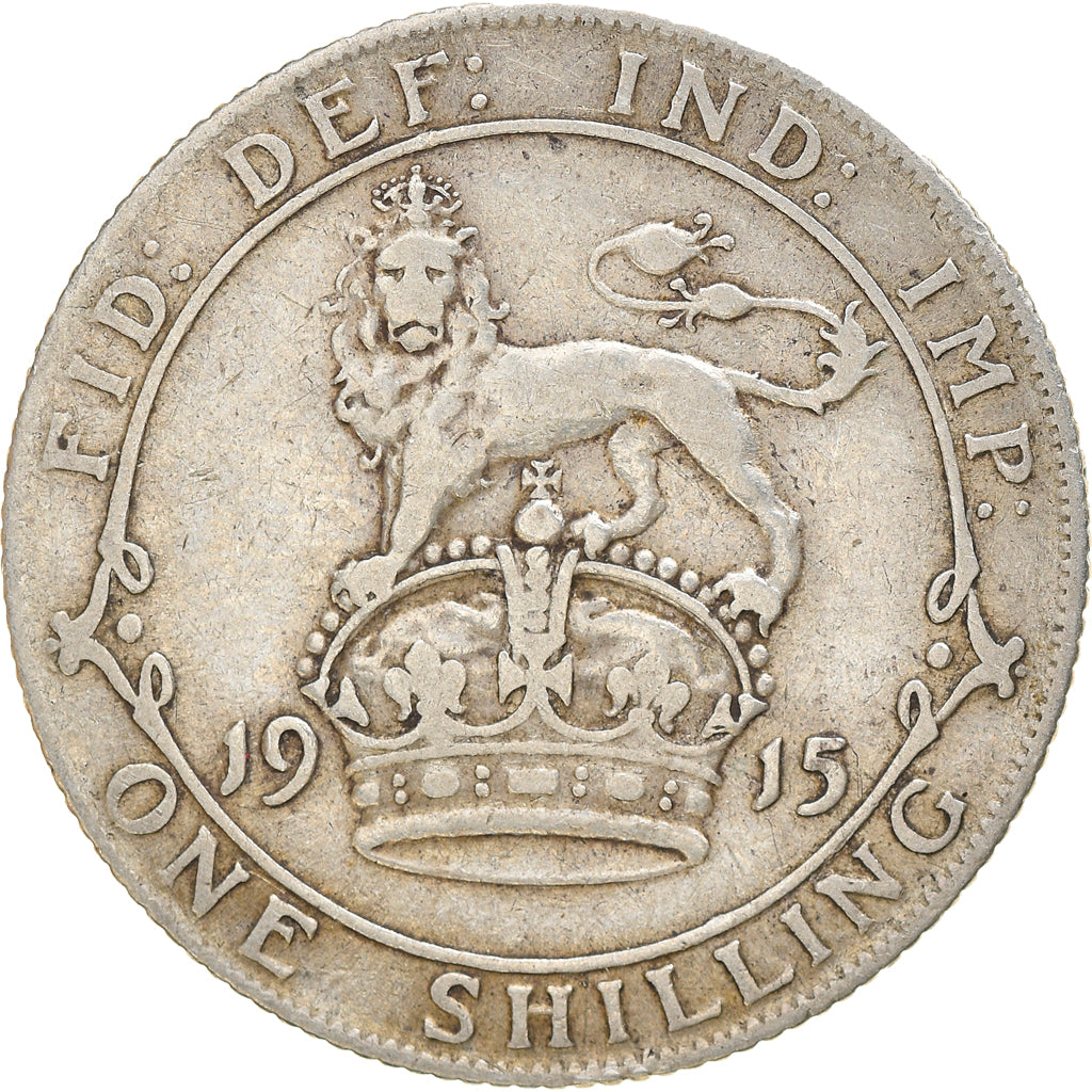 Coin, Great Britain, George V, Shilling, 1915, EF(40-45), Silver, KM:816