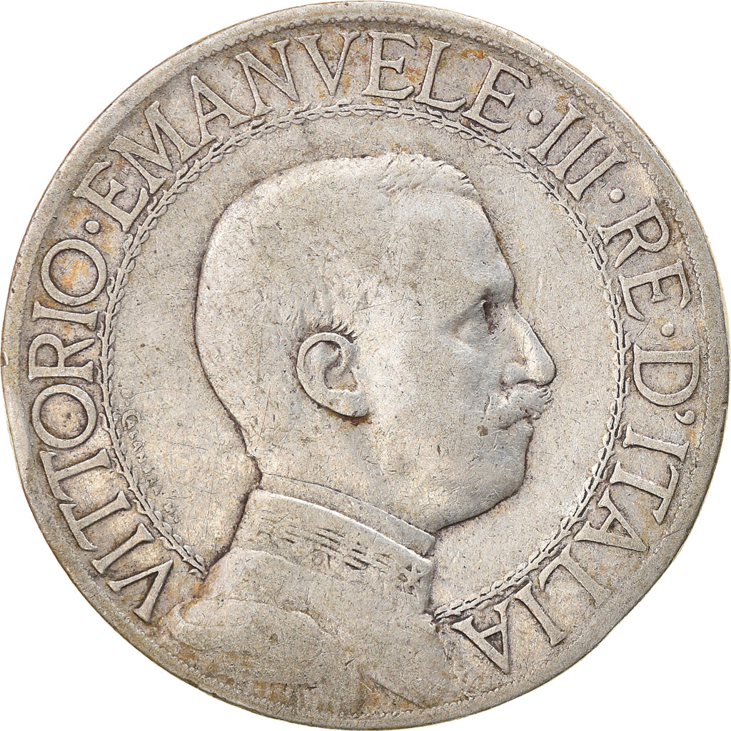 Coin, Italy, Vittorio Emanuele III, Lira, 1908, Rome, VF(30-35), Silver, KM:45