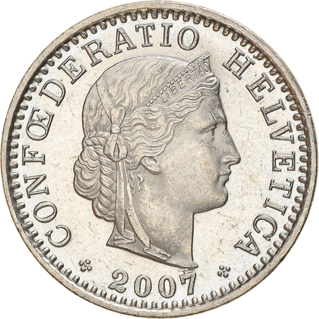 Moneta, Svizzera, 20 Rappen, 2007, Bern, BE, SPL-, Rame-nichel, KM:29a