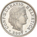 Moneta, Svizzera, 20 Rappen, 2007, Bern, BE, SPL-, Rame-nichel, KM:29a