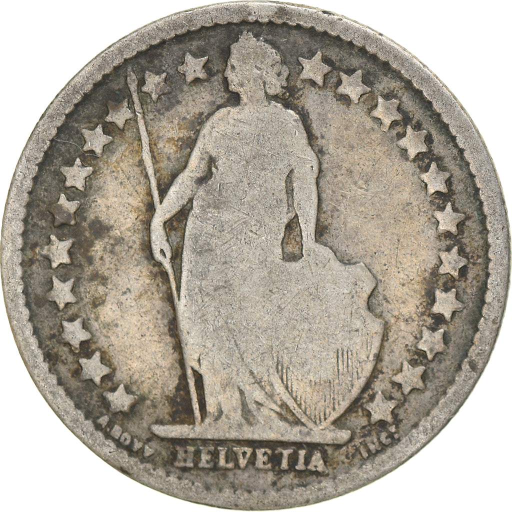 Coin, Switzerland, 1/2 Franc, 1898, Bern, VF(20-25), Silver, KM:23
