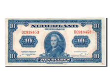 Banknot, Holandia, 10 Gulden, 1943, AU(50-53)