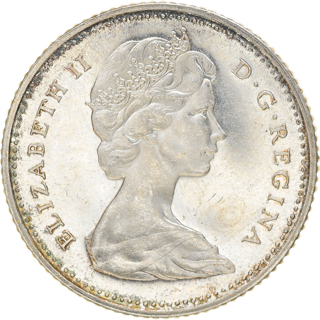 Coin, Canada, Elizabeth II, 10 Cents, 1965, Royal Canadian Mint, Ottawa