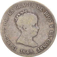 Coin, Spain, Isabel II, 4 Réales, 1849, Madrid, VF(20-25), Silver, KM:519.2