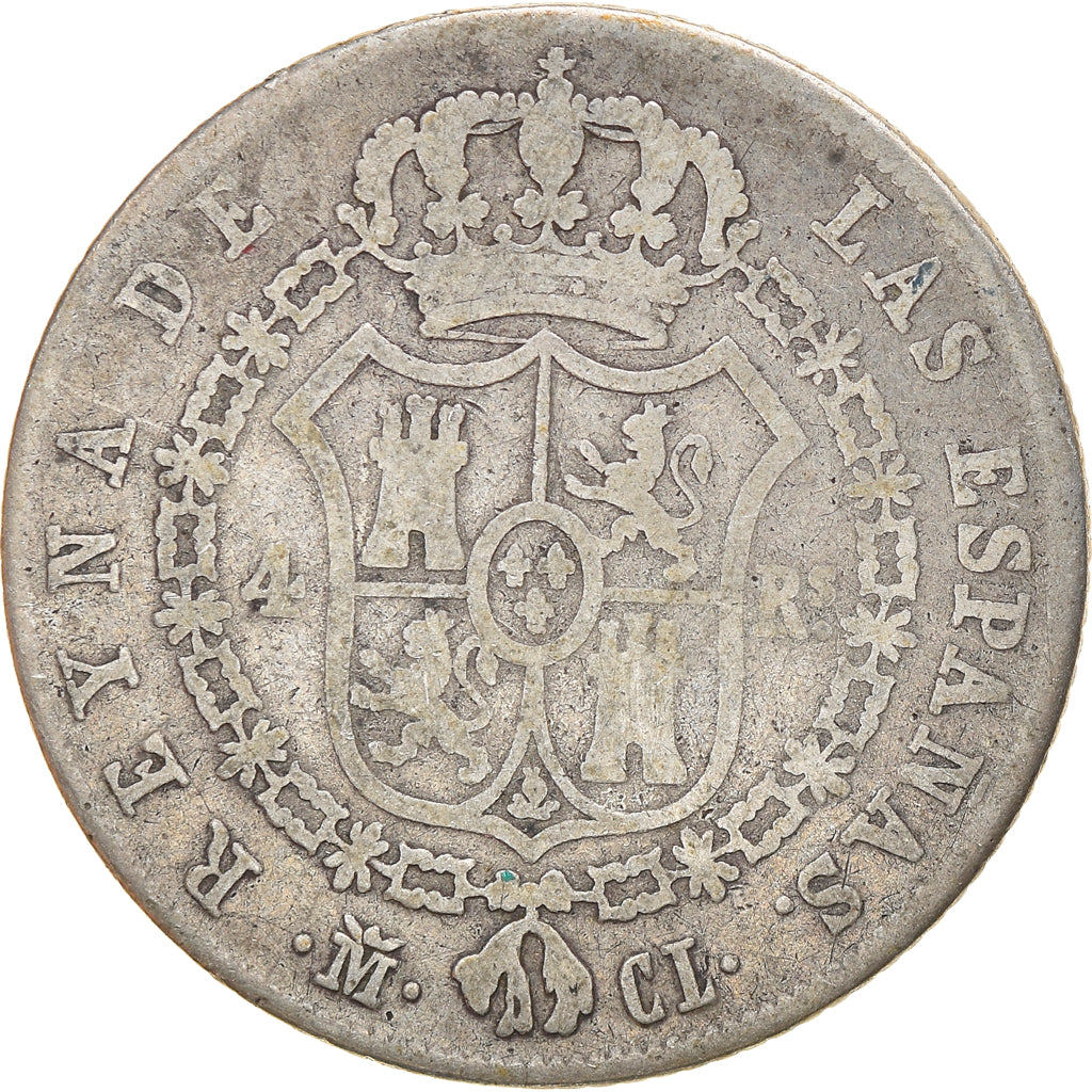 Coin, Spain, Isabel II, 4 Réales, 1849, Madrid, VF(20-25), Silver, KM:519.2