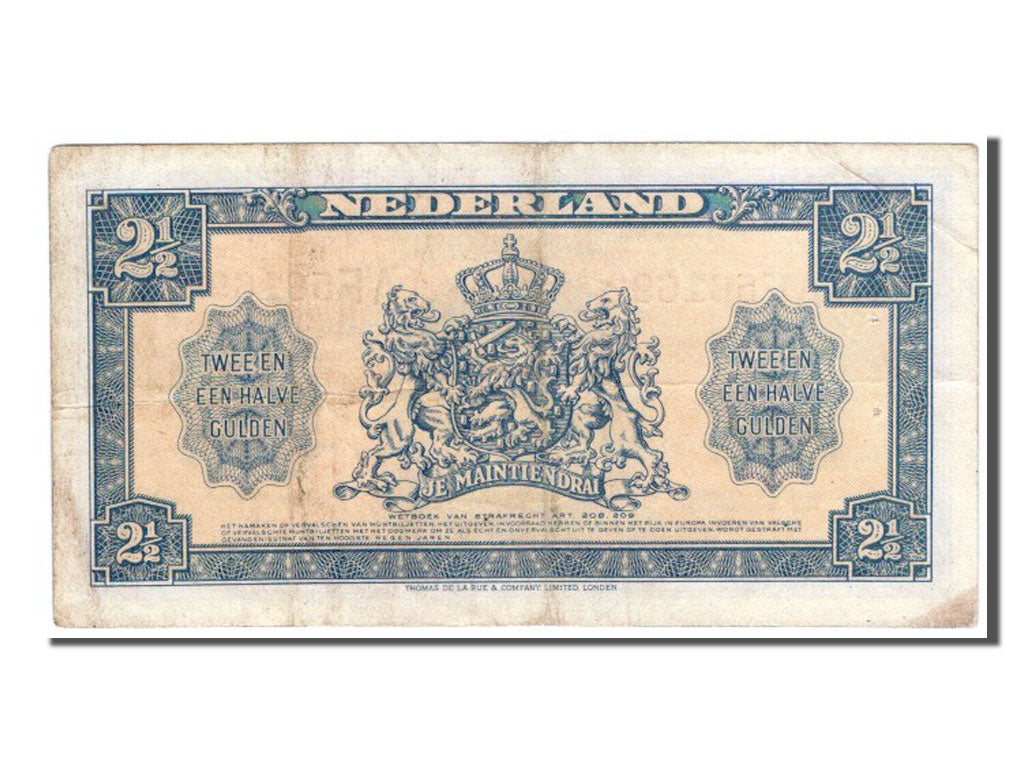 Netherlands, 2 1/2 Gulden, 1945, KM #71, EF(40-45), 1AF
