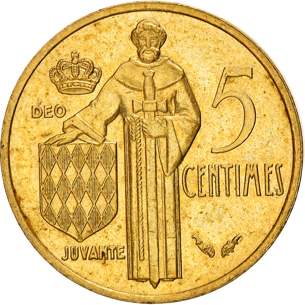 Coin, Monaco, Rainier III, 5 Centimes, 1977, AU(50-53), Aluminum-Bronze, KM:156