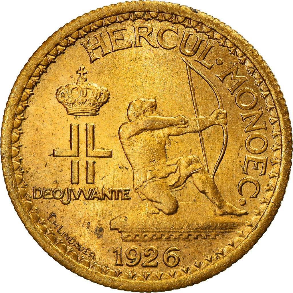 Monnaie, Monaco, Louis II, 50 Centimes, 1926, Poissy, TTB, Aluminum-Bronze