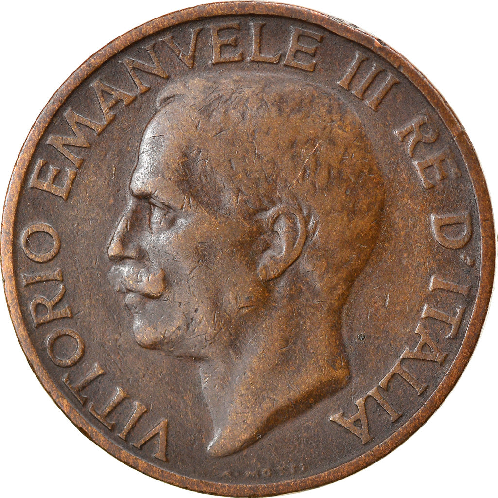 Coin, Italy, Vittorio Emanuele III, 10 Centesimi, 1927, Rome, EF(40-45), Bronze
