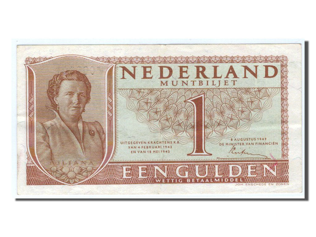 Paesi Bassi, 1 Gulden, 1949, BB+