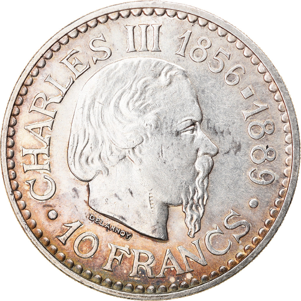 Coin, Monaco, Rainier III, 10 Francs, 1966, EF(40-45), Silver, KM:146